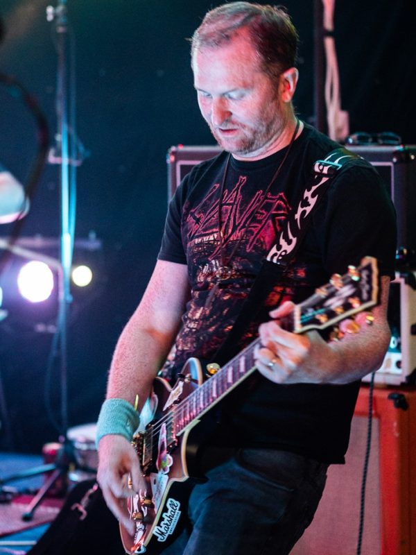 Rob laying down some chunky riffs