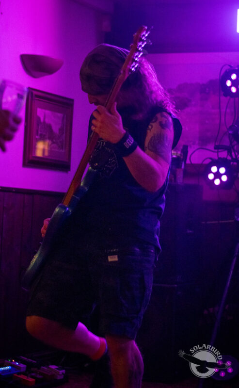 Nick rocking out on the bass at The Duck Inn, Laverstock